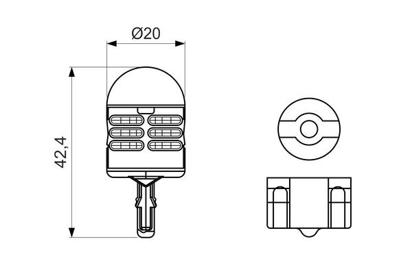 Лампа светодиодная 12V W21/5W W3x16q блистер (2шт.) Retrofit BOSCH 1 987 301 525 BOSCH