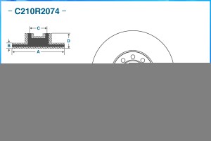 Тормозной диск передний C210R2074 C210R2074 CWORKS