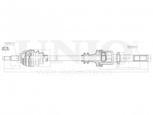 Привод в сборе передний правый CVJ-10131 UNIO