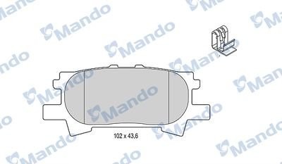 Колодки тормозные LEXUS RX300 (03-) задние (4шт.) MANDO MBF015613 MANDO