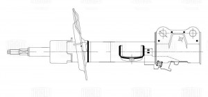 Амортизатор для а/м Geely Emgrand X7 (16-) (стойка) перед. лев. (AG 30157) AG 30157 TRIALLI