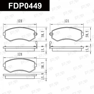 Тормозные колодки дисковые смесь CERAMIC FDP0449 FDP0449 FAP