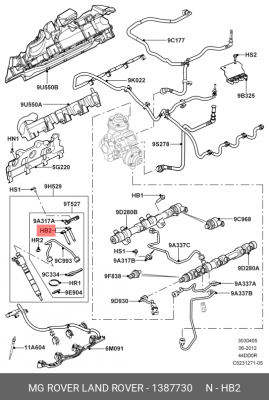 болт форсунки!\ Land Rover Discovery/Range Rover/Range Rover Sport/Range Rover V 1387730 LAND ROVER