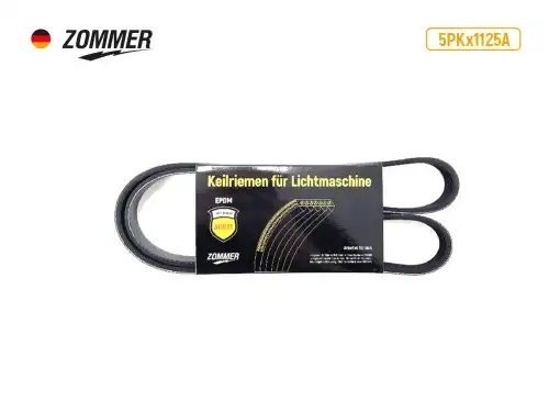 Ремень генератора для а/м ВАЗ 2110 (5PKx1125) с кондиционером "ZOMMER" 18642 ZOMMER