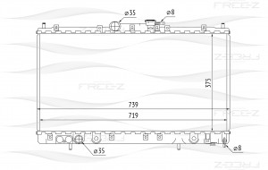 Радиатор MITSUBISHI Galant 96- KK0256 KK0256 FREE Z