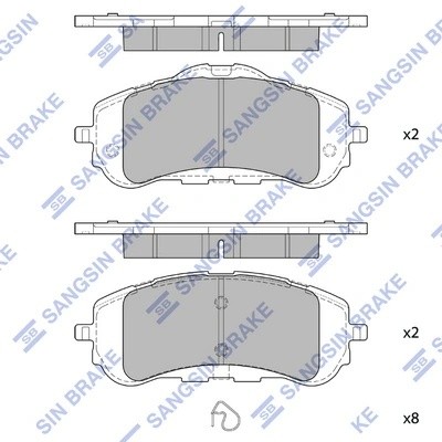 Колодки передние PEUGEOT 308 II  SP4210 SP4210 SANGSIN