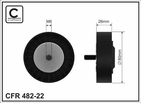 482-22 РОЛИК П/КЛИН. РЕМНЯ BMW X5(E70), X6(E71) 07- 482-22 CAFFARO