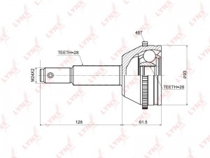 ШРУС наружный подходит для FORD Transit 2.2D 06 CO-3668A CO-3668A LYNXAUTO