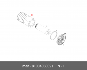 Элемент воздушного фильтра MAN TGX 18 480 81084050021 MAN