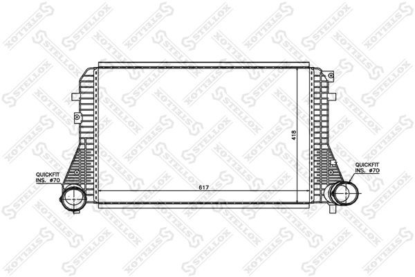 интеркулер! Audi A3, VW Golf/Touran/Caddy all 03> 10-40038-SX STELLOX