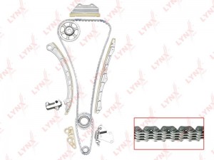 Комплект цепи ГРМ HONDA Accord (03-) (2.4) (2 цепи+башмак натяж+3 успокоит+2 нат TK-0015 LYNXAUTO