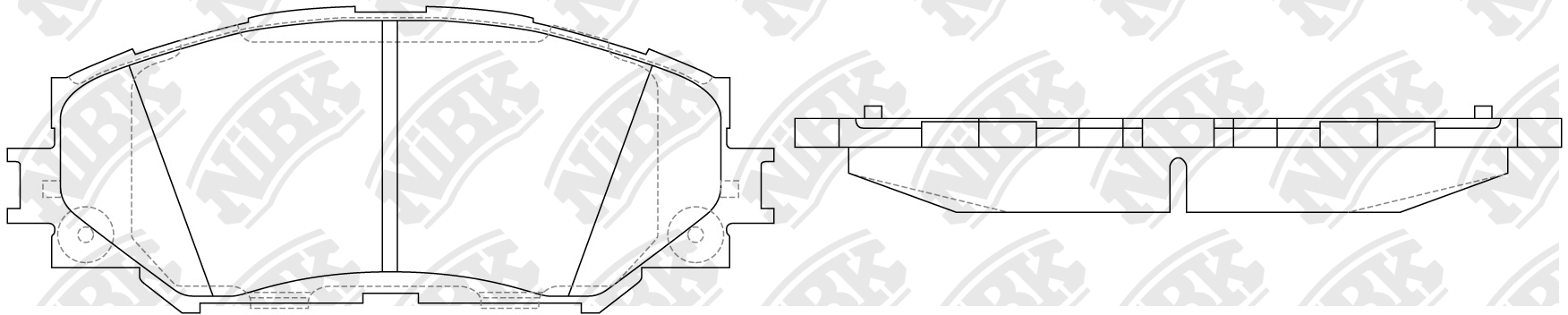 Колодки тормозные TOYOTA AURIS 1.4-1.6 07-/COROLLA 1.4 07-/RAV 4 06- передние PN PN1524 NIBK