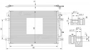 Радиатор кондиционера AUDI A4 (01-09) LUZAR LRAC 1809 LUZAR