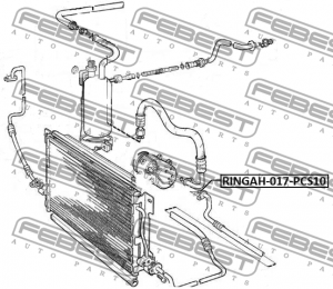 Кольцо уплотнительное трубки кондиционера PCS 10 RINGAH-017-PCS10 FEBEST
