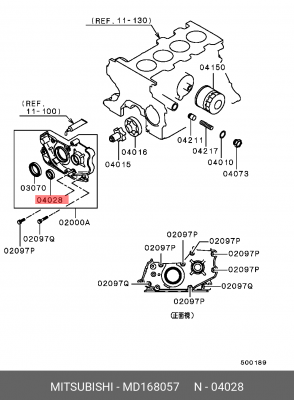 MITSUBISHI GALANT 2.0 90> 20x30x7 MD168057 MITSUBISHI