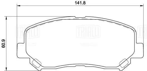 Колодки торм. Mazda CX-5 (11-) диск. перед. (керам.) (PF 2505CR) PRO PF2505CR TRIALLI