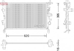 Радиатор двигателя DRM09044 DENSO