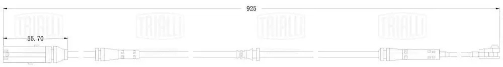 Датчик износа передних тормозных колодок L=925 PFS 0206 TRIALLI
