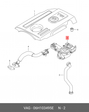 клапан вентиляции картера!\VW Amarok/Golf VI/V/Jetta VI/V/Passat, Audi A4/A5 13> 06H 103 495 E VAG