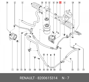 ДЕРЖАТЕЛЬ БАЧКА ГУР (ПЛАС) 8200615314 8200615314 RENAULT