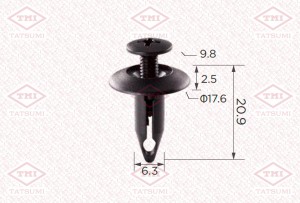 Клипса автомобильная [упаковка 10 штук] TJB1615 TJB1615 TATSUMI