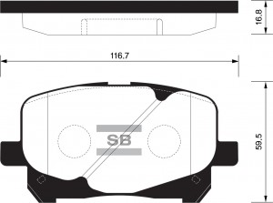 Колодки тормозные дисковые Toyota Previa ACR3 2.0 D-4D/2.4 16V VVT-i 03 SP1591 SP1591 SANGSIN