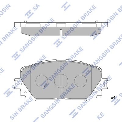 Колодки тормозные дисковые Toyota Yaris 1.0/1.3/1.4D-4D 06 SP1588 SP1588 SANGSIN