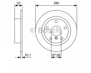 Диск тормозной задний 0986479C92 0 986 479 C92 BOSCH