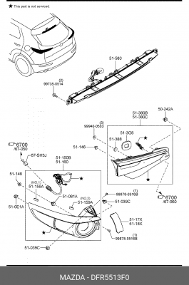 ФАРА DFR5513F0 DFR5513F0 MAZDA
