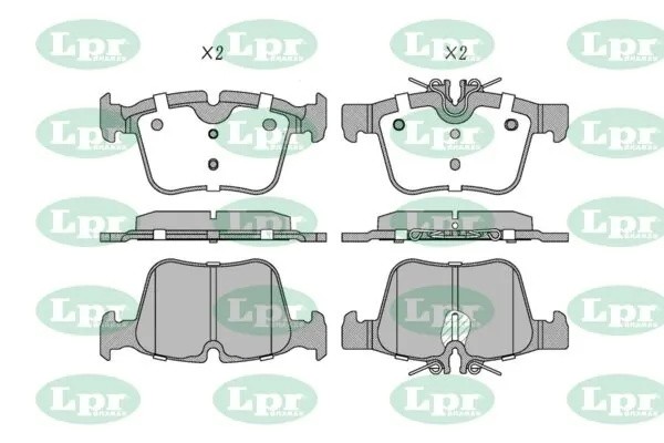 Комплект тормозных колодок, дисковый тормоз LPR 05P2020 05P2020 LPR