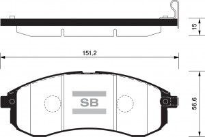 Колодки тормозные MITSUBISHI L200 (96-) передние (4шт.) SANGSIN SP1602 SANGSIN