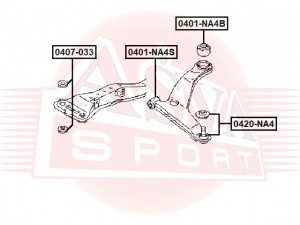 ОПОРА ШАРОВАЯ MITSUBISHI 0420NA4 0420-NA4 ASVA