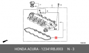 ПРОКЛАДКА КЛАПАННОЙ КРЫШКИ 12341RBJ003 12341RBJ003 HONDA