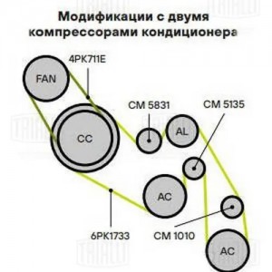 Ролик приводного ремня опорный CM1010 TRIALLI