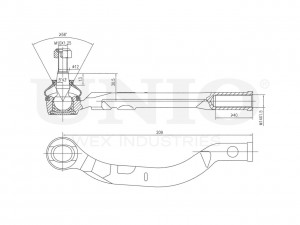 Наконечник рулевой правый SSP-10133 UNIO