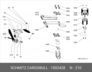 Регулировочная пластина 1002428 SCHMITZ CARGOBULL