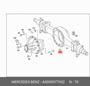 Болт заливной отверстия в блоке ДВС M24x1.5 A0009977932 A 000 997 79 32 MERCEDES BENZ