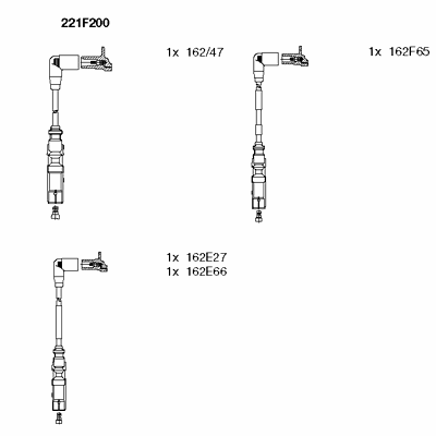 к-кт проводов!\ VW Golf IV 1.6 AKL 00>/Passat 2.0 AZM 00> 221F200 BREMI