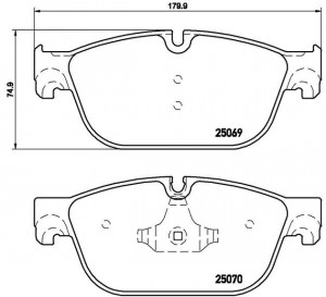 P61115 колодки дисковые передние!\ Citroen C5/C6, Peugeot 407/508 1.6/3.0/2.2HDi P61115 BREMBO