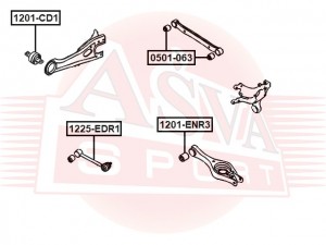 ТЯГА ЗАДНЯЯ ПОПЕРЕЧНАЯ С ШАРОВОЙ HYUNDAI/KIA 1225EDR1 1225-EDR1 ASVA