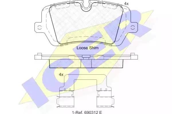 182120 колодки дисковые задние!\ Land Rover Range Rover/Range Rover Sport 5.0/3. 182120 ICER
