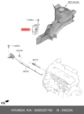 Реле KIA Sorento (15-) (TCI) свечей накаливания OE 368302F740 HYUNDAI KIA