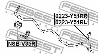 Стойка стабилизатора INFINITI Q70 (10-) заднего левая FEBEST 0223-Y51RL FEBEST