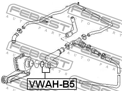Патрубок системы вентиляции картера SKODA OCTAVIA 1Z VWAH-B5 VWAH-B5 FEBEST