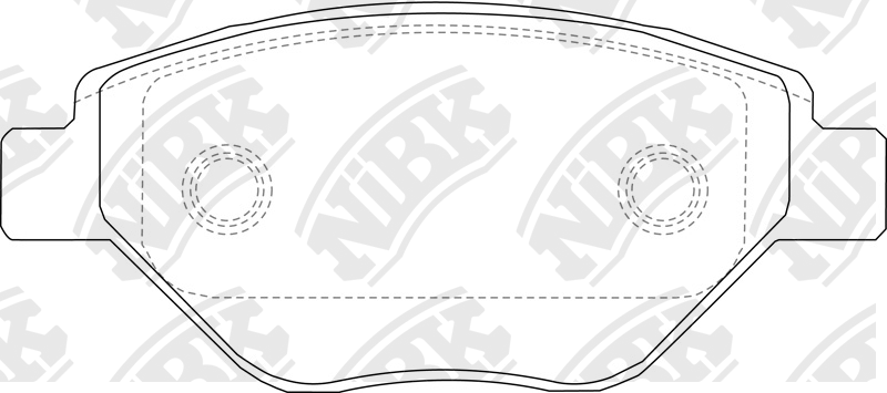 Колодки тормозные RENAULT Megane 2 (03-) передние (4шт.) NIBK PN0362 NIBK