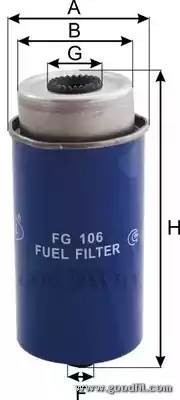 Фильтр топливный FG106 FG 106 GOODWILL