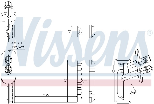радиатор печки!\ Audi A3, VW Golf all 97> 73921 NISSENS