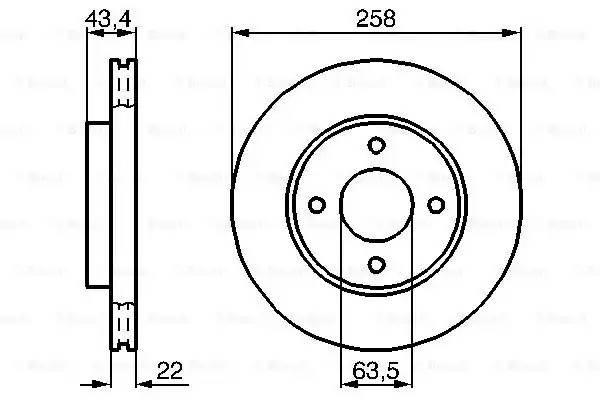0 986 478 892 диск тормозной передний!\ Ford Focus/Fiesta all 95> 0 986 478 892 BOSCH