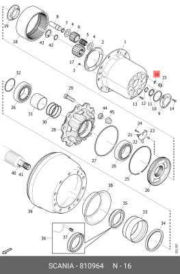 Кольцо уплотнительное 810964 Scania 810964 SCANIA