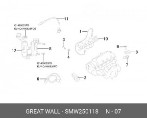 датчик давления воздуха!\ Great Wall Hover H3/H5 SMW250118 GREAT WALL